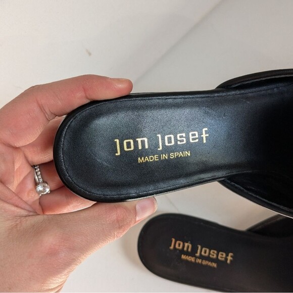 Jon Josef Black Polka Dot Slip On Mules Women's Size 6.5 - Picture 6 of 8